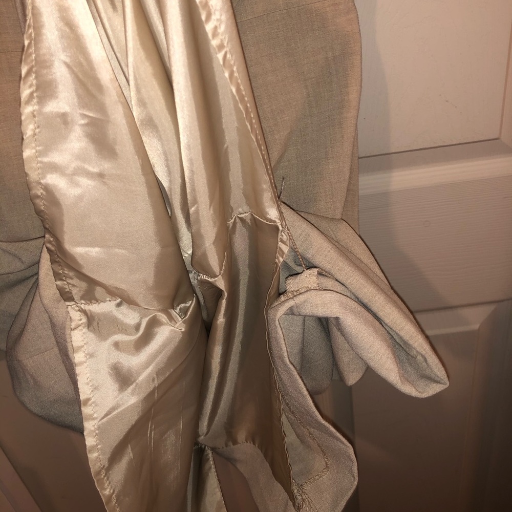 Calvin Klein Tan Dress with Shoulder Ruffles - Picture 7 of 8